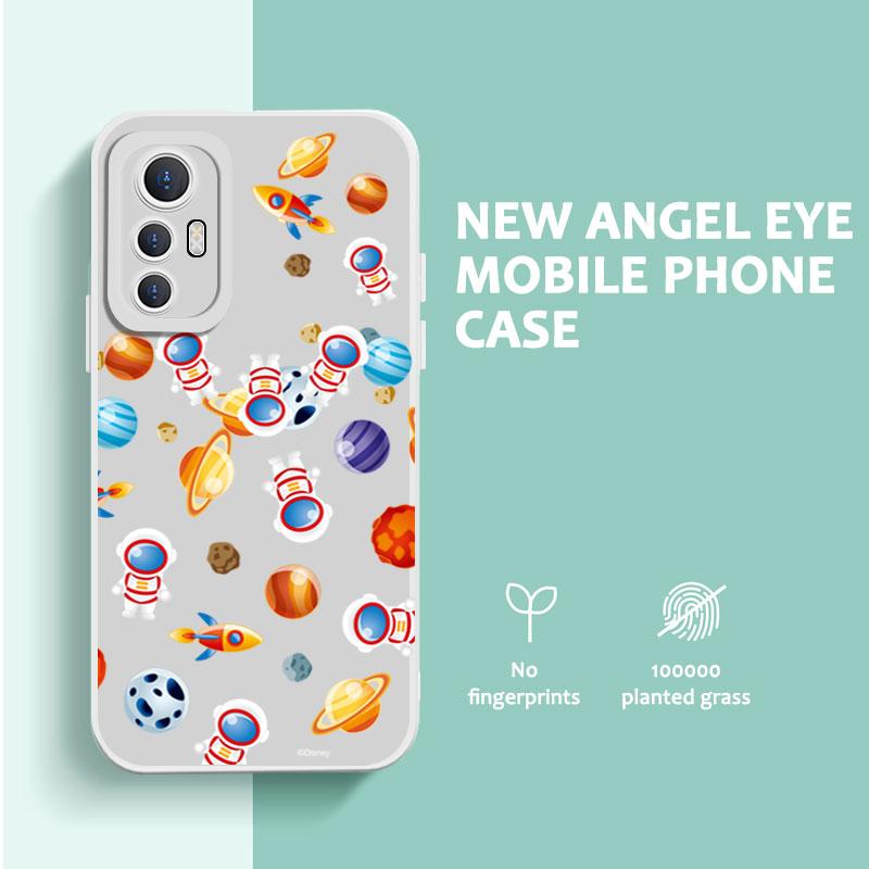 

Милый чехол для телефона с изображением астронавта Диснея и квадратным краем, жидкий силиконовый чехол, полное покрытие, защитный чехол для камеры для Xiaomi OPPO Vivo