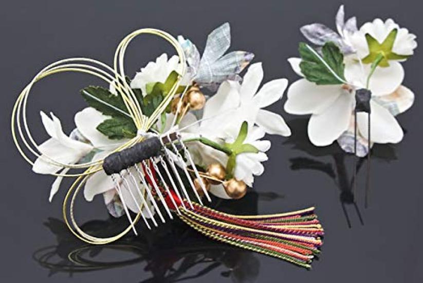 Haare Erwachsenwerden Abschluss 2-teilig Blau Mizuhiki Abschluss Haare Haare Hergestellt in Japan (Soubien) Ornament, Zeremonie, Zeremonie, Set, Weiß, Grün,