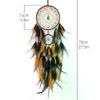 Hand-woven Dreamcatcher Wind Chimes, Adorned With Artificial Feathers And Crystals, Exquisite Wall Decoration