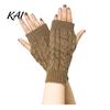 Breathable Acrylic Arm Protectors Women Ribbed Wrist Warmers, Stretchy Cable Knitted Fingerless Gloves, Lightweight Warm Sleeves Soft Mitten,