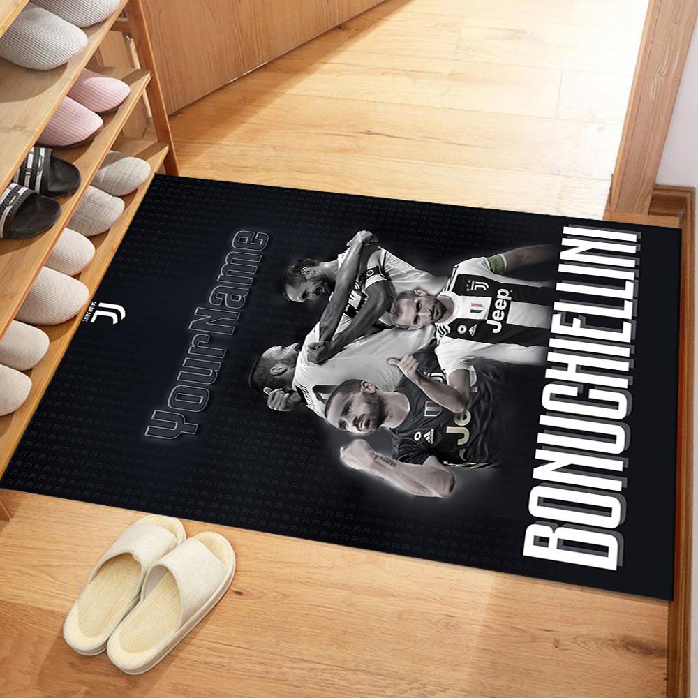 Juventus Customizable Name Floor Rug Office Rug Suitable for Bedrooms Hallway Dining Room Foyer Antislip Carpet Decorate Offices Spiritual Gift