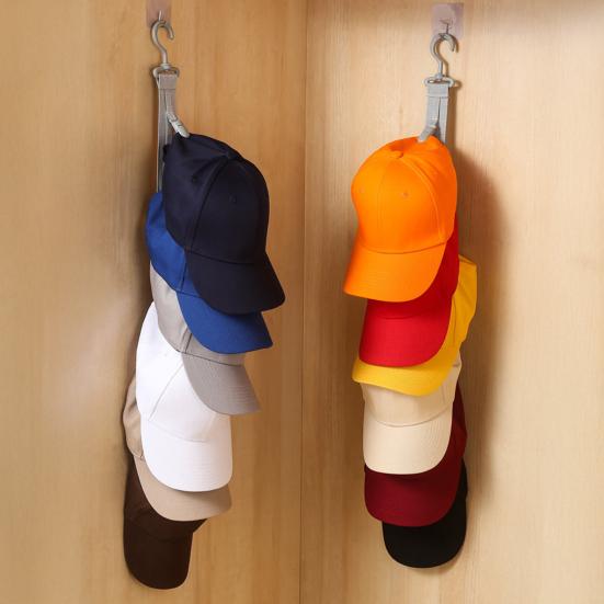 Hanging Hat Organizer Wardrobe Hat Hanger with 8 Clips Vertical Baseball Cap