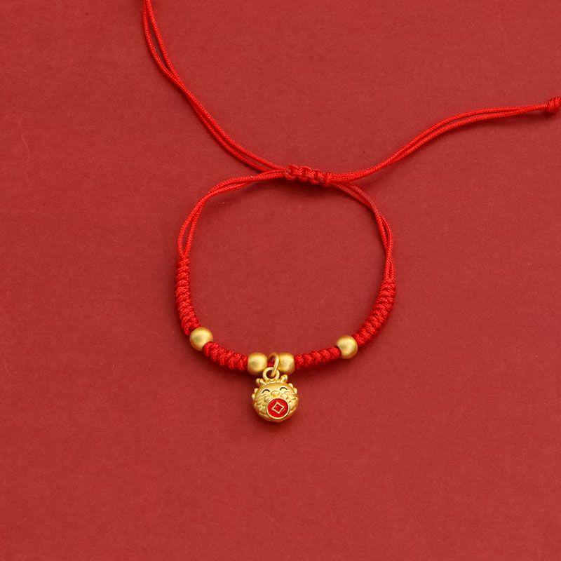 Zodiac Year Red String Bracelet with Lucky Bells - Auspicious Design for Couples and Best Friends