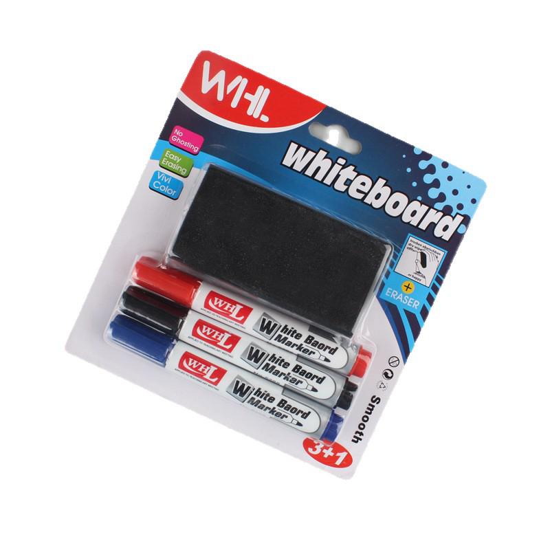 Erasable Colored Whiteboard Marker Set - Non-Toxic, Water-Based, with Blackboard Eraser