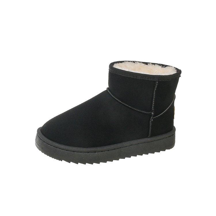 Women's Large Size Soft Sole Winter Warm Fur Snow Boots Padded Lined Ankle Boots Anti-slip Hiking Casual Sports Cotton Boots