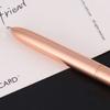 Metal Ballpoint Pen with Rhinestone Decoration Gift Stationery Office Supplies Rose Gold