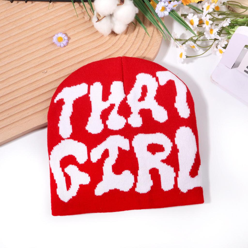 Knit Hat With Letter Embroidery For Winter Warmth Casual Unisex Street Style