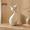 Matte White Ornaments for Entryway Minimalist Abstract Sleeping Cat Statue 3D Printed Hollow Ornament Lightweight PLA Home Decor Tabletop Decor Mini