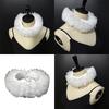 Női Állítható Szalagos Kötésű Réteges Hálós Tüll Műgallér Bohóc Choker Nyakfodros Nyakörv Cosplay Jelmezekhez Halloween Partikra
