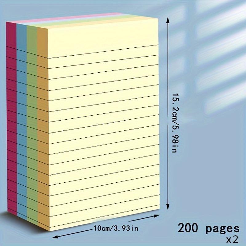 400 Pages Sticky Notes Set Portable Lined Adhesive Memo Pads for Note Taking Office Home and School Use Paper Material