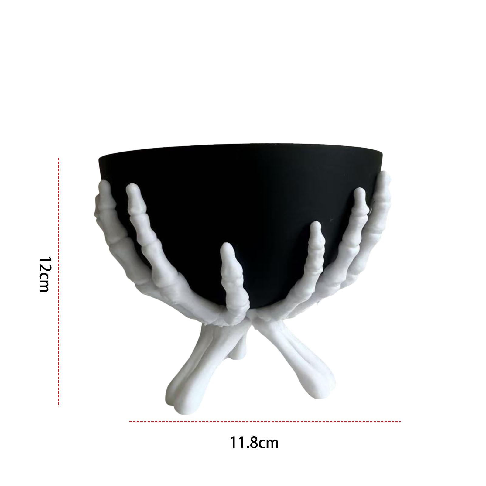 

Halloween Candy Bowl Gothic Skeleton Hand Candy Storage Holder Candy Key Organizer Holder Multi-Purpos for Home Bar Desktop Deco