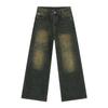 Jeans American Retro Jeans da Uomo Lavati Larghi Versatili Casual Dritti a Gamba Larga
