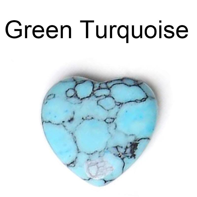 Heart-Shaped Natural Crystal Gemstone Pendant (20mm)
