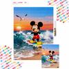 Diamond Painting Kit Handmade Diy 5D Home Decor Gift Unique Creative Surfing Mickey Beach Ocean Sunset Vibe Idea