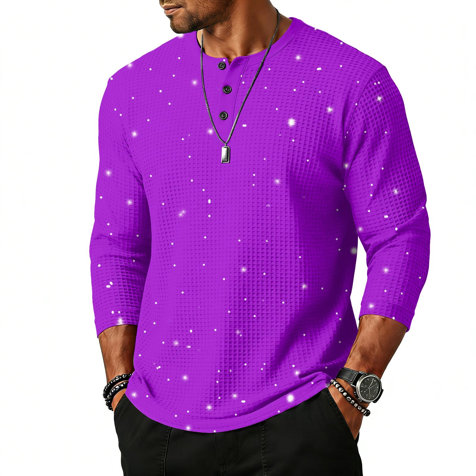 

Чоловічий топ з рукавом реглан три чверті S фіолетовий