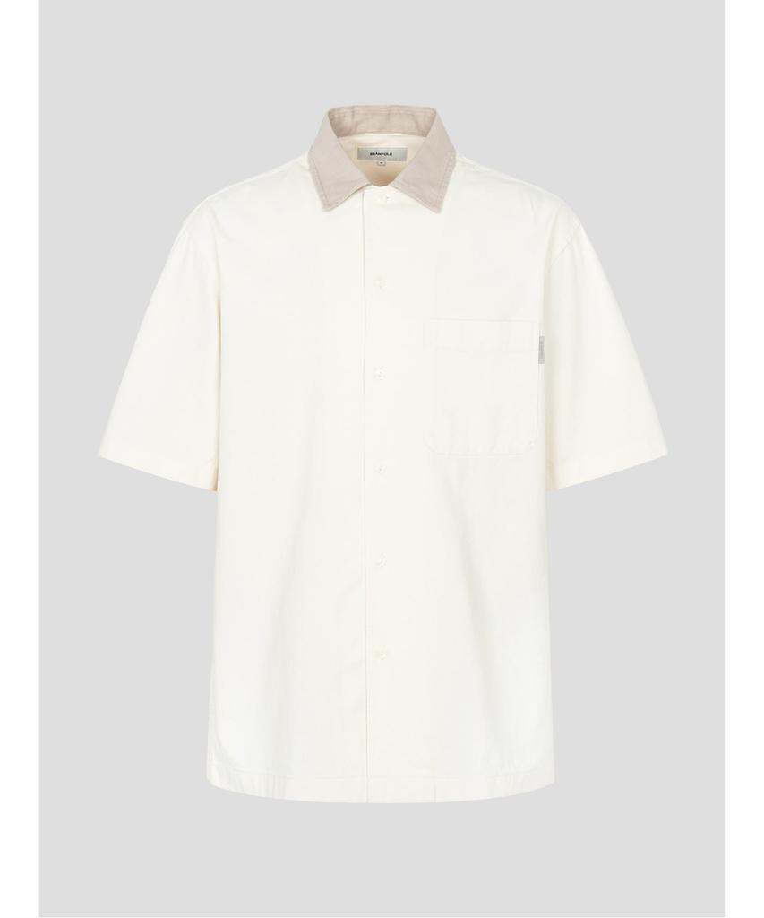 Binpolmen Outerwear-Style Denim Shirt Ivory