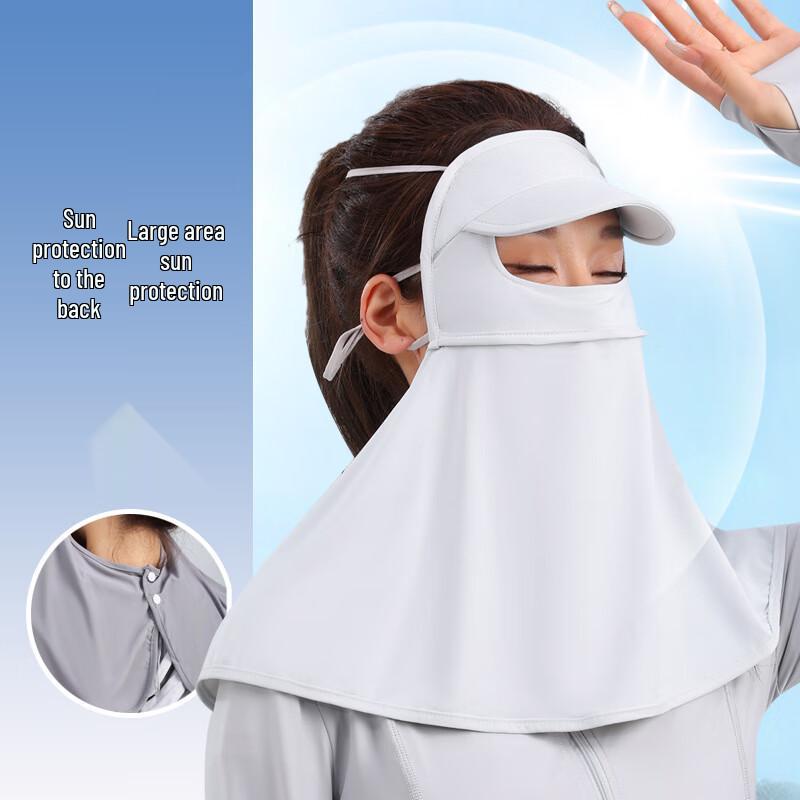MEET SUNNY Ice Silk Sun Protection Face Mask with Brim