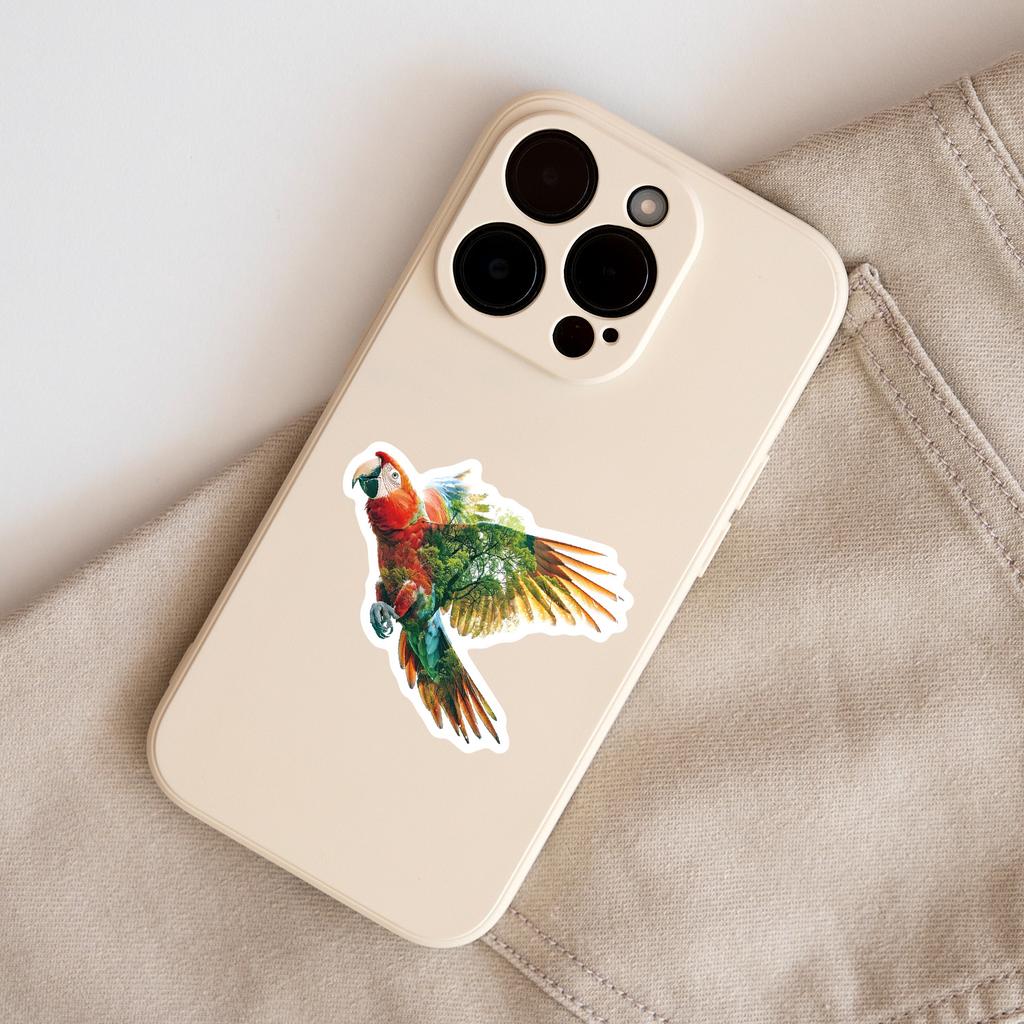 50 Natural Animal Graffiti Stickers Creative Animal Stickers Water Cup Mobile Phone Computer Waterproof Decorative Stickers
