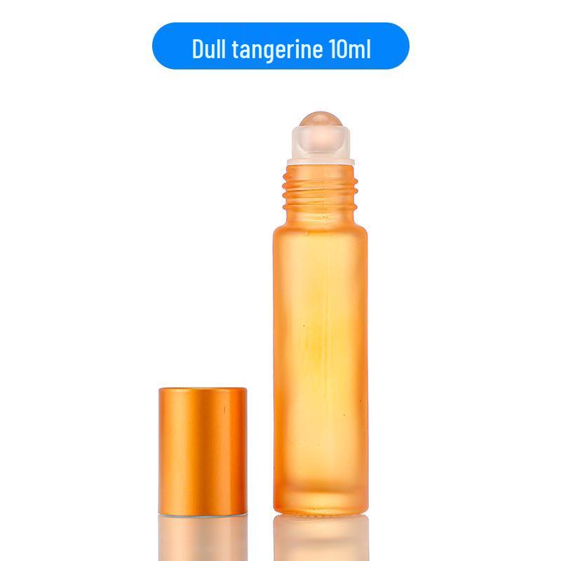 Matte Crystal White Glass Roll-on Essential Oil Bottle