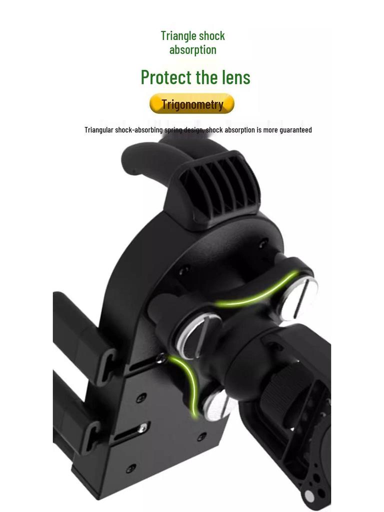 Shockproof Phone Holder for Electric Vehicles & Motorcycles - Black Technology for Vibration Dampening in Food Delivery & Cycling