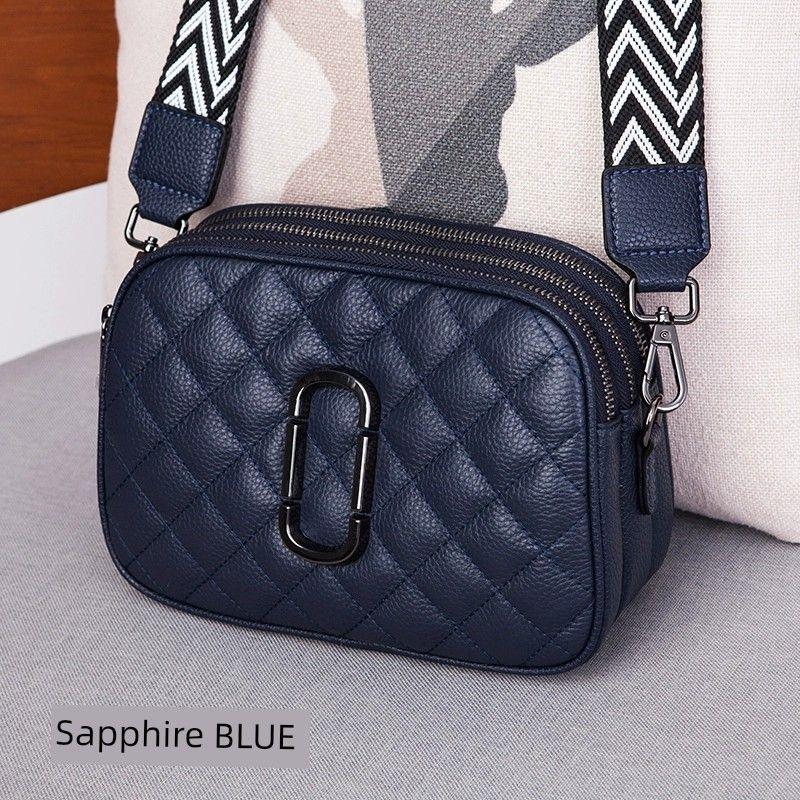 

Classic Style Three-Layer Women s Quilted Shoulder Messenger Bag 25 Royal Blue
