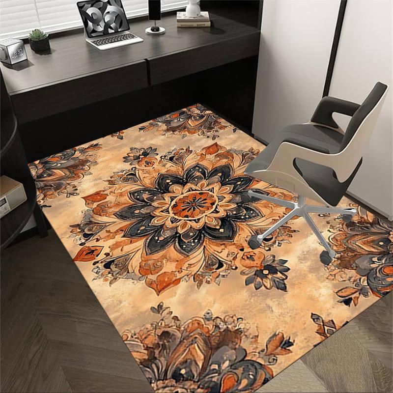 1PC Floral Pattern Extra Large Non Slip Floor carpet, Office, family, Studio Large Area Rug Indoor Rugs, Bold Statement Piece