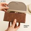 Premium PU Large Capacity Men's Eyeglass Case Shockproof Portable Glasses Storage Box Eyeglass Box For Gift