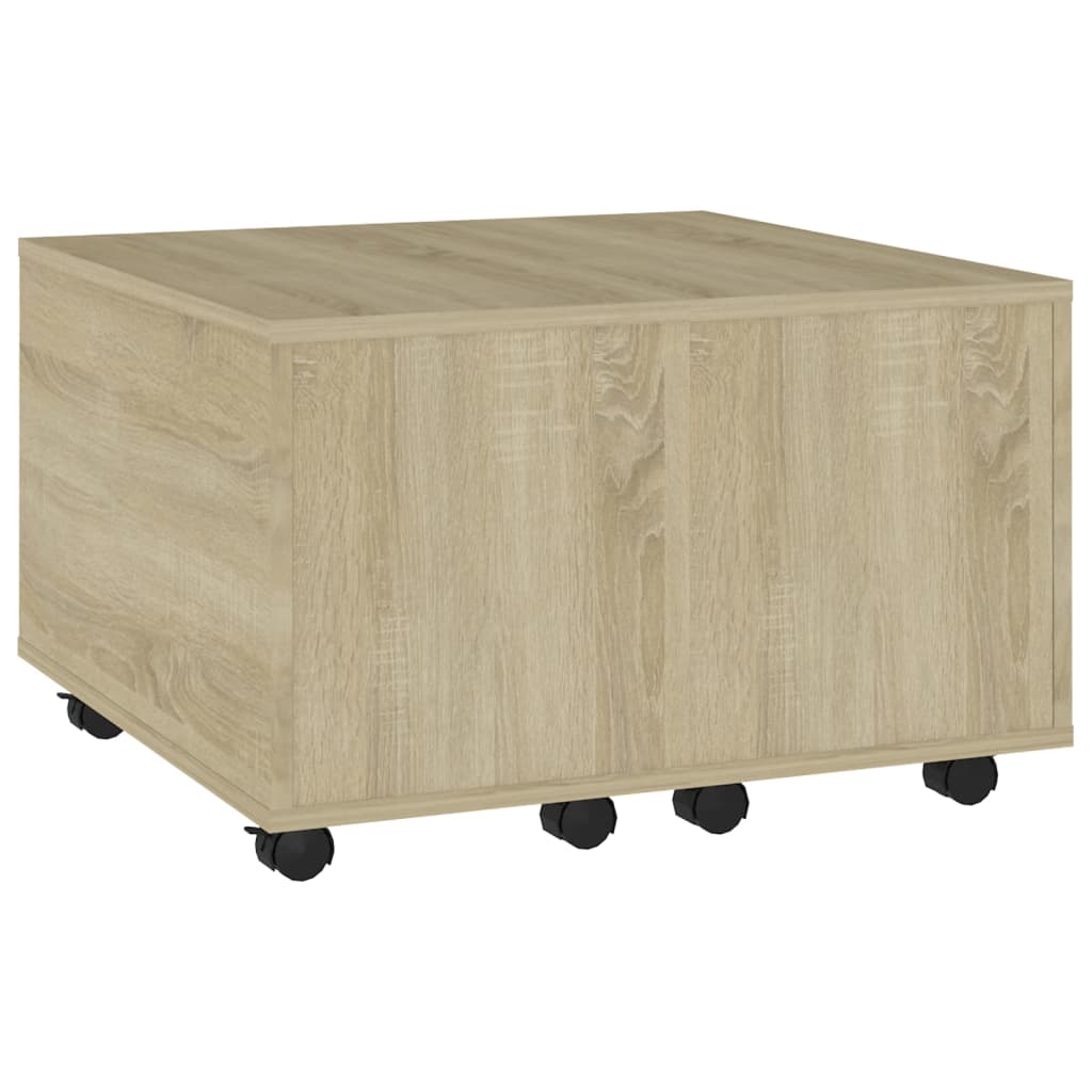  Coffee Table, Sonoma Oak, 60x60x38 Cm, Wood-based Material
