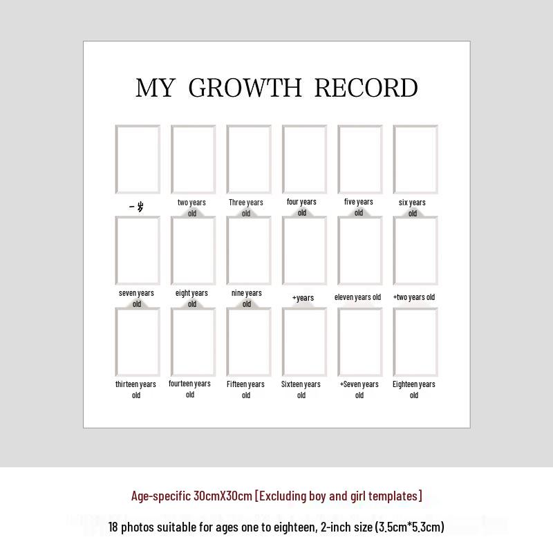 Personalized Children's Growth Photo Frame for Passport, Graduation, and ID Photos