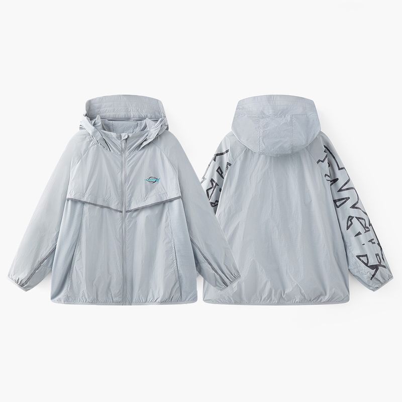 [Upf50+] Mqd Children s Clothing, Boys  Sun Protection Clothing, Summer Clothing, New Style Girls  Sun Protection Clothing, Kidsren s Thin Jackets Light gray 140cm