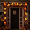 1pc 10/20LED Halloween Duoble Pumpkin String Light Battery Powered For Home Outdoor Porch Yard Garden Halloween Party Decoration