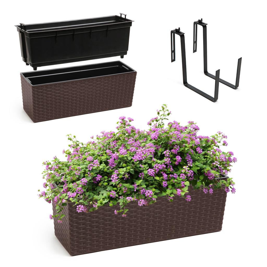 KADAX Flowerpot Balcony Box Handles 19x56cm