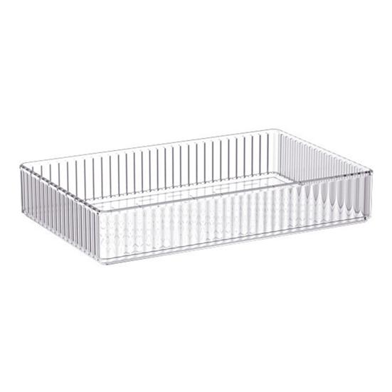 Drawer Divider Storage Box Clear Bathroom And Vanity Drawer Organizer Tray Drawer Storage Bin for Makeup Brushes Lipstick Cosmetics Kitchen Utensils