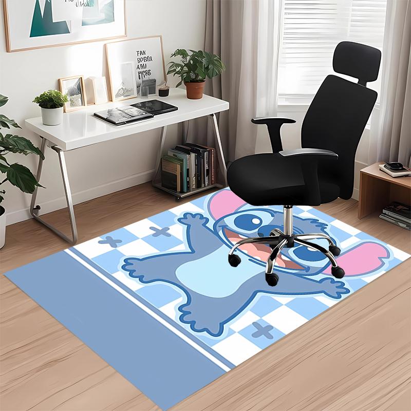 Stitch Printed Carpet, for Office Chair Living Room Bedroom Kitchen Room Decor Gifts.
