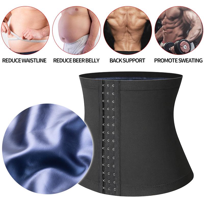 Mens Abdomen Reducer Sweat Slimming Trimmer Belt Fitness Corset Sauna Body Shaper Waist Trainer Belly Shapewear Slim Ultra Light