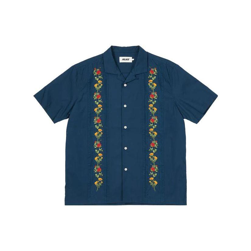 

Рубашка Palace Rose Chain Темно-синие мужские топы Синие P23SHT018