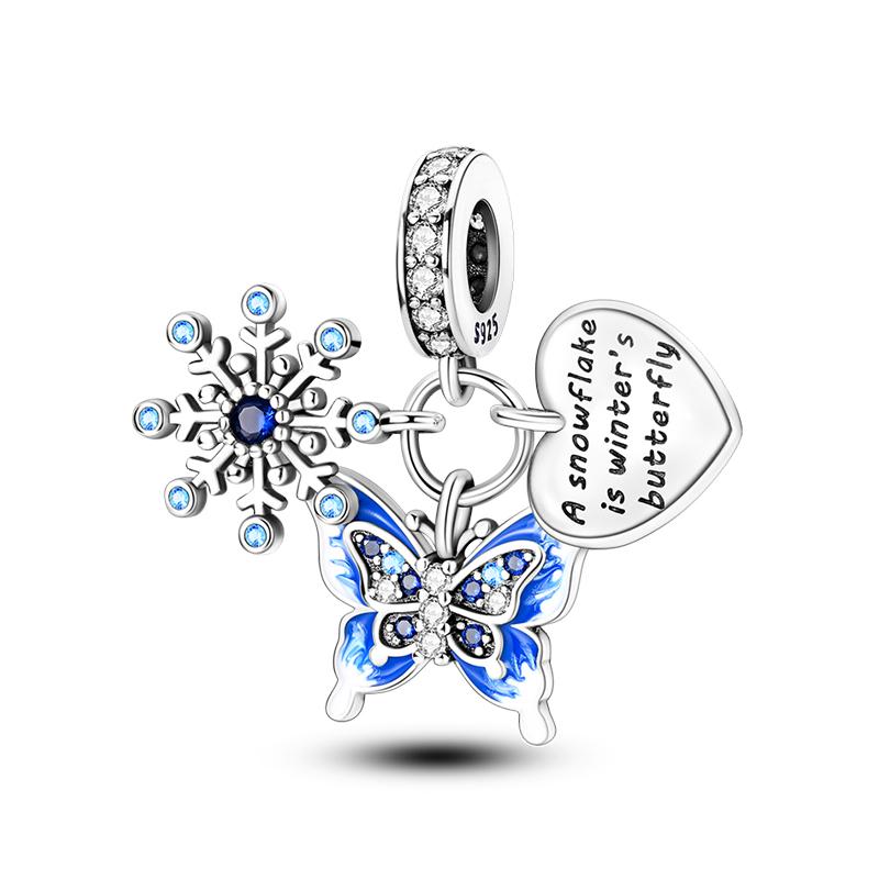 Copper Snowman Penguin Red Wine Winter Series Charms Beads Fit 3Mmoriginal Bracelets Fine Diy Jewelry Gift