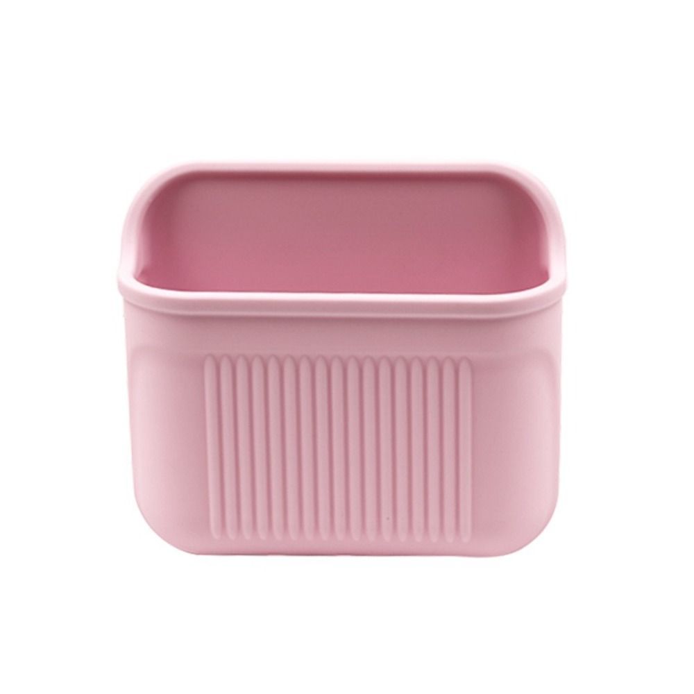 Self-adhesive Silicone Toothbrush Holder Wall Mounted Storage Box  Bathroom  Organizer