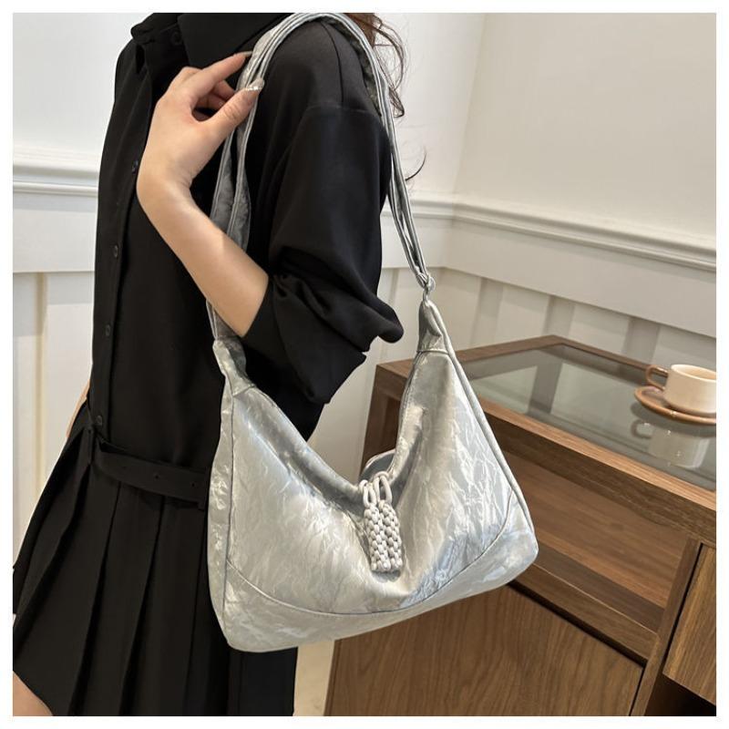 Spring New Women's Bag Fashion Large Capacity Premium Sense Scrub Slack Lazy Wind Shoulder Bag Tote Bag