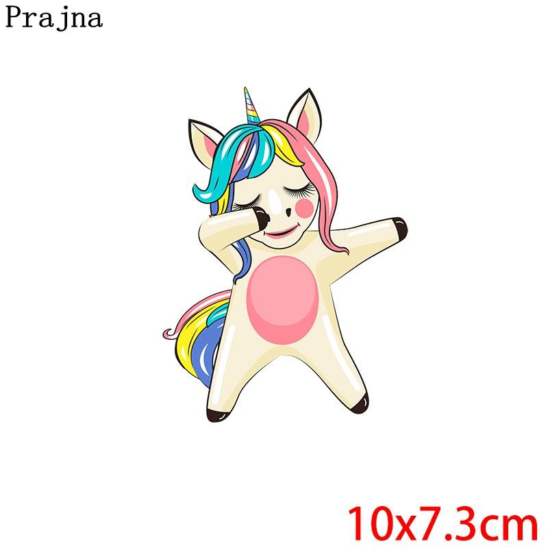 Cartoon Cat/Unicorn Patch Iron On Transfer For Clothing Cute Animal Thermal Transfer For Clothes Thermo Sticker On Clothes Decor