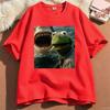 Dark Humor Frog Shark Graphic Funny Meme Tshirt Unisex Clothing Fashion Tshirts Cotton Casual Short Sleeve T Shirts Streetwear