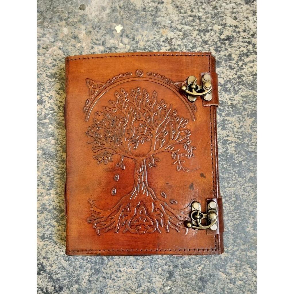 Hand-Embossed Leather Journal | Artisan-Crafted Notebook | Leather Grimoire | Perfect for Anniversaries or Christmas Gifts. ( Pack of 3 )