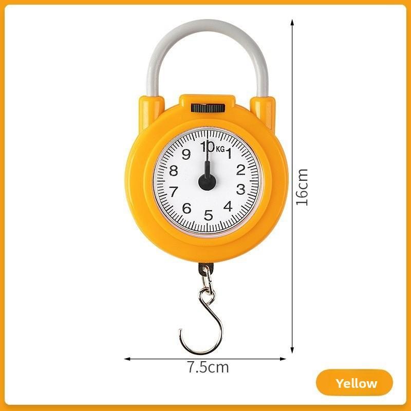 Spring Scale - High-precision Portable Weighing Device. Convenient Small Hook Scale. Compact Portable Electronic Scale. Handheld Scale. жёлтый