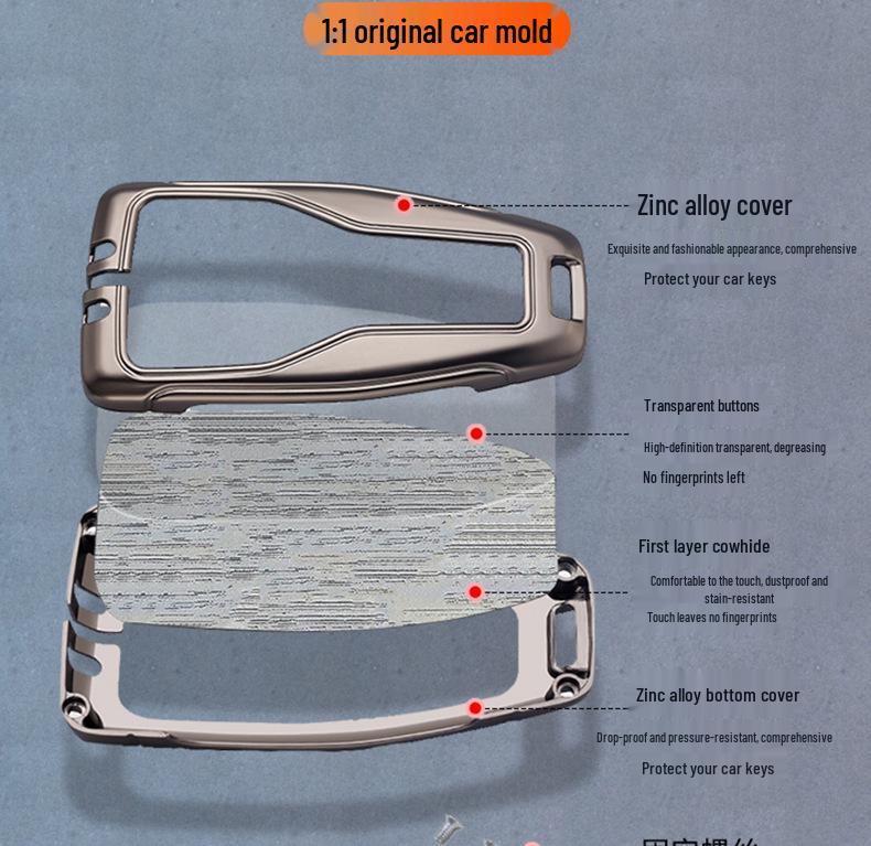 Kompatible Schlüsselhülle für Hongqi HS5, H9 2022, HS7 Modelle