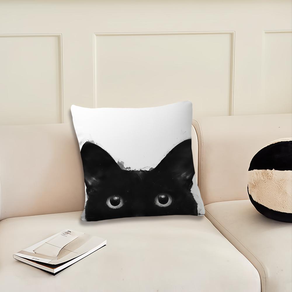 

Funny You asleep yet cat cushion cover Pillow Cover Decoration Room Home Sofa living Office Car Nordic Simplicity 12x12Inch