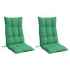 VidaXL Set aus 2 Stuhlkissen mit hoher Rückenlehne, Wasserdichte Sitzauflage, Rutschfestes Outdoor-Kissen für Garten 377617