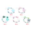 Colorful Silicone Star Leters Bead Chain Clip Holder Baby Feeding
