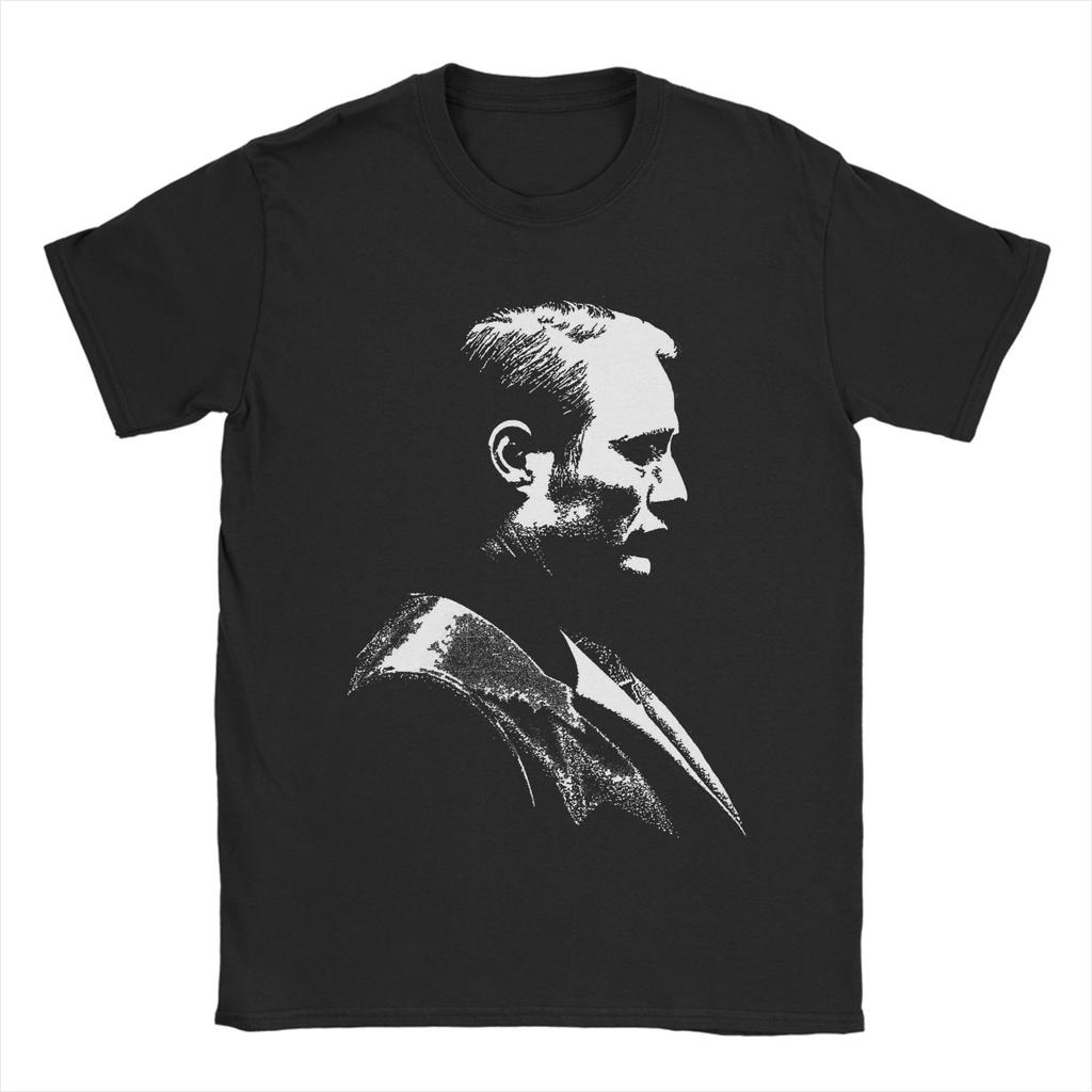 Men's Hannibal Lecter Mads Mikkelsen TV Series T Shirts Pure Cotton Clothing Funny Round Collar Tee Shirt Big Size T-Shirts