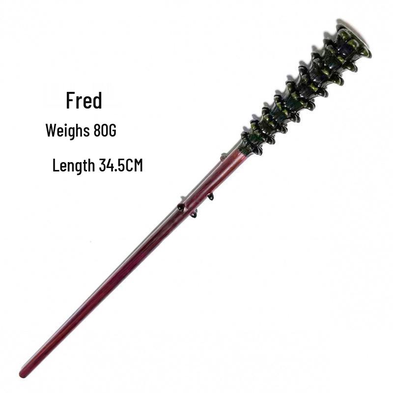 Harry & Hermione Premium Magic Wand Set - Finely Carved Metal Heart Core.