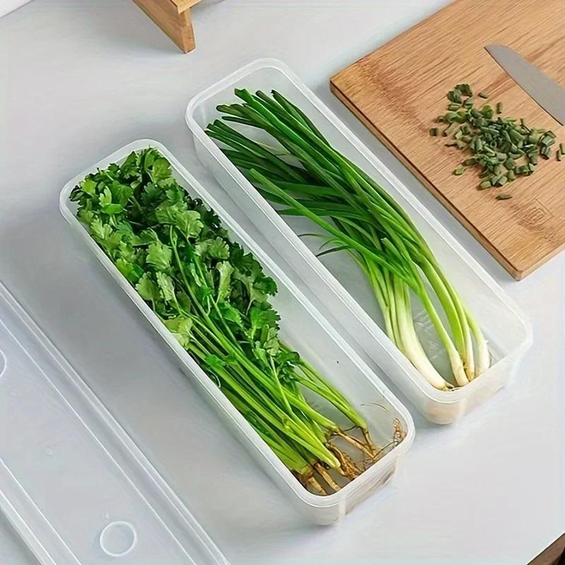 1//2/4pcs Refrigerator Fresh-keeping Storage Box Fresh-keeping Artifact,Food Preservation Boxes Transparent Sealed Kitchen Tools